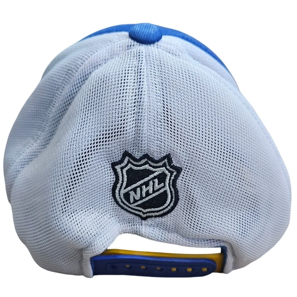 NHL St. Louis Blues Youth Trucker Hat Blue White Snapback Mesh Meshback Cap